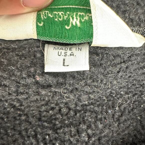 Vintage Gander Mountain Black 1/4 zip fleece size L made in USA GORPCORE - Picture 5 of 7